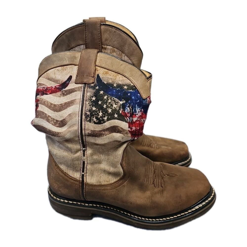 ROPER Womens WESTERN AMERICANA BOOTS Cowboy GENUINE LEATHER USA Handmade